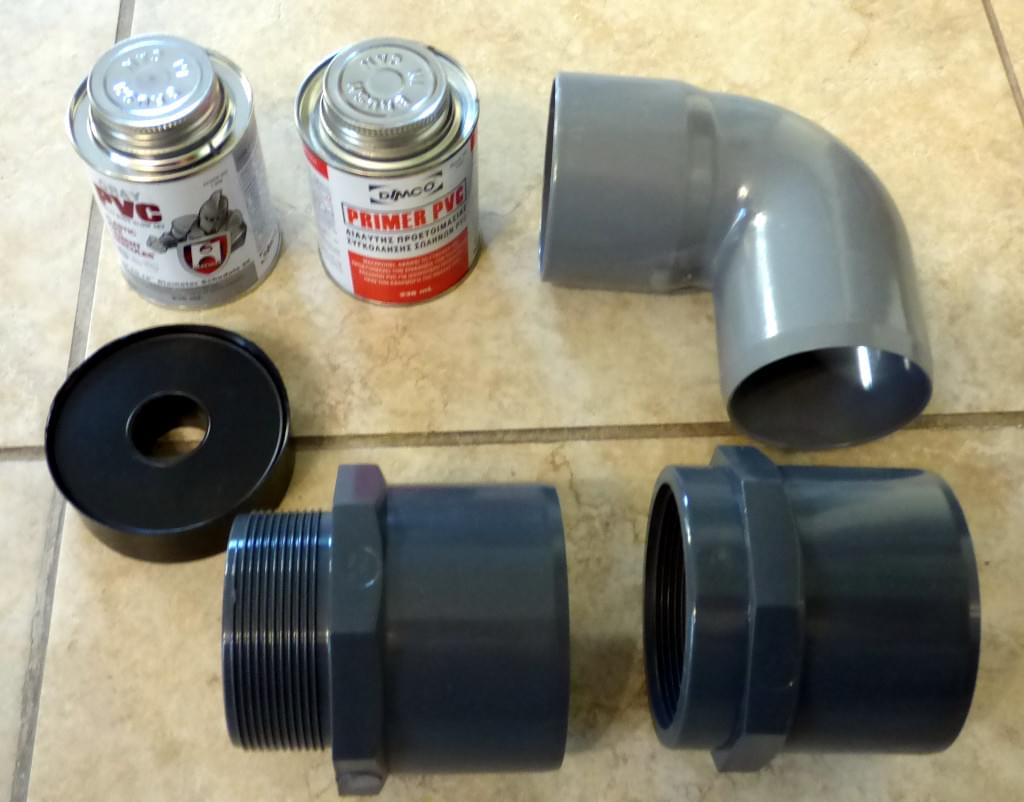 Kit σύνδεσης φίλτρων Φ75 για 2 βαρέλια - 75 mm - 2,5"