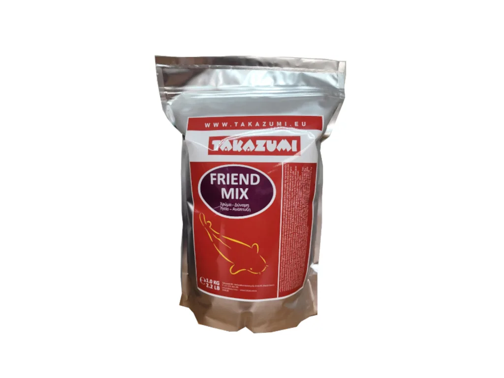Takazumi Friend Mix 6mm – Πλήρης Τροφή για Ψάρια Koi – Χρώμα, Δύναμη & Υγεία - Συσκευασία 1 κιλού