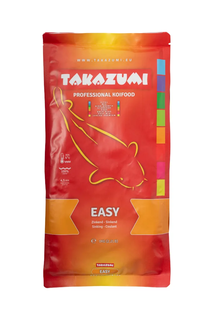 Τροφή για ψάρια Koi - Takazumi Easy σε pellets 4,5mm - Χειμωνιάτικη τροφή (βυθιζόμενη) - Συσκευασία 1 κιλού