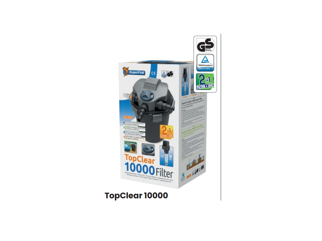 Φίλτρο πιέσεως Superfish TopClear 10000 (Κατόπιν παραγγελίας διαθέσιμο σε 10-15 εργάσιμες μέρες)