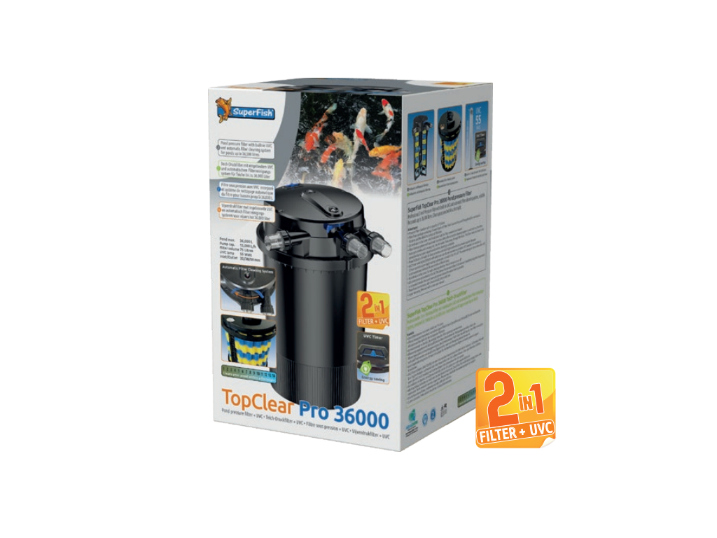 Φίλτρο πιέσεως Superfish TopClear Pro 36000 (Κατόπιν παραγγελίας διαθέσιμο σε 10-15 εργάσιμες μέρες)