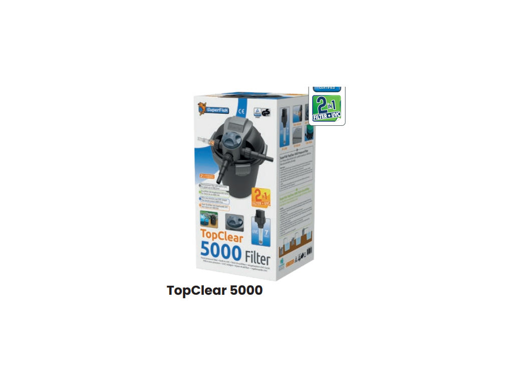 Φίλτρο πιέσεως Superfish TopClear 5000 (Κατόπιν παραγγελίας διαθέσιμο σε 10-15 εργάσιμες μέρες)