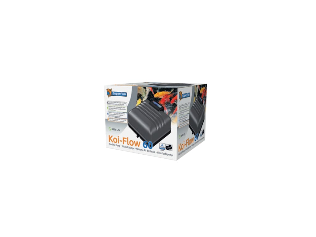 Αεραντλία λίμνης Superfish Koi-Flow 60 – Ισχυρή αντλία αέρα 3600L/h, 35W, αθόρυβη & αδιάβροχη