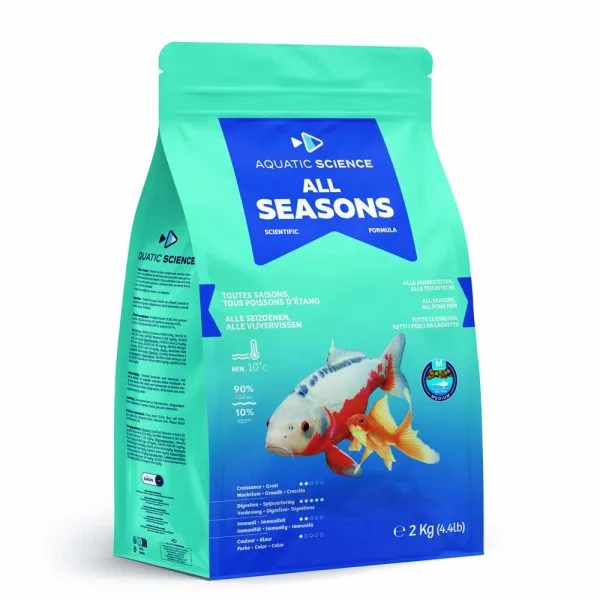 Aquatic Science All Seasons - Τροφή Διακοσμητικών Ψαριών για όλες τις εποχές - Συσκευασία 2 κιλών
