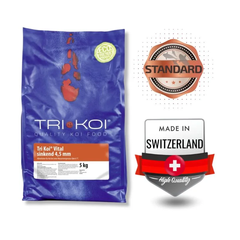 Τροφή για Koi Tri Koi Vital 4,5mm - Βυθιζόμενη - Συσκευασία 1 κιλού