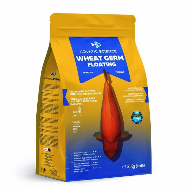 Aquatic Science με Φύτρο Σιταριού (Wheatgerm) - Medium - Επιπλέουσα τροφή για χειμώνα και χαμηλές θερμοκρασίες - Συσκευασία 2 κιλών
